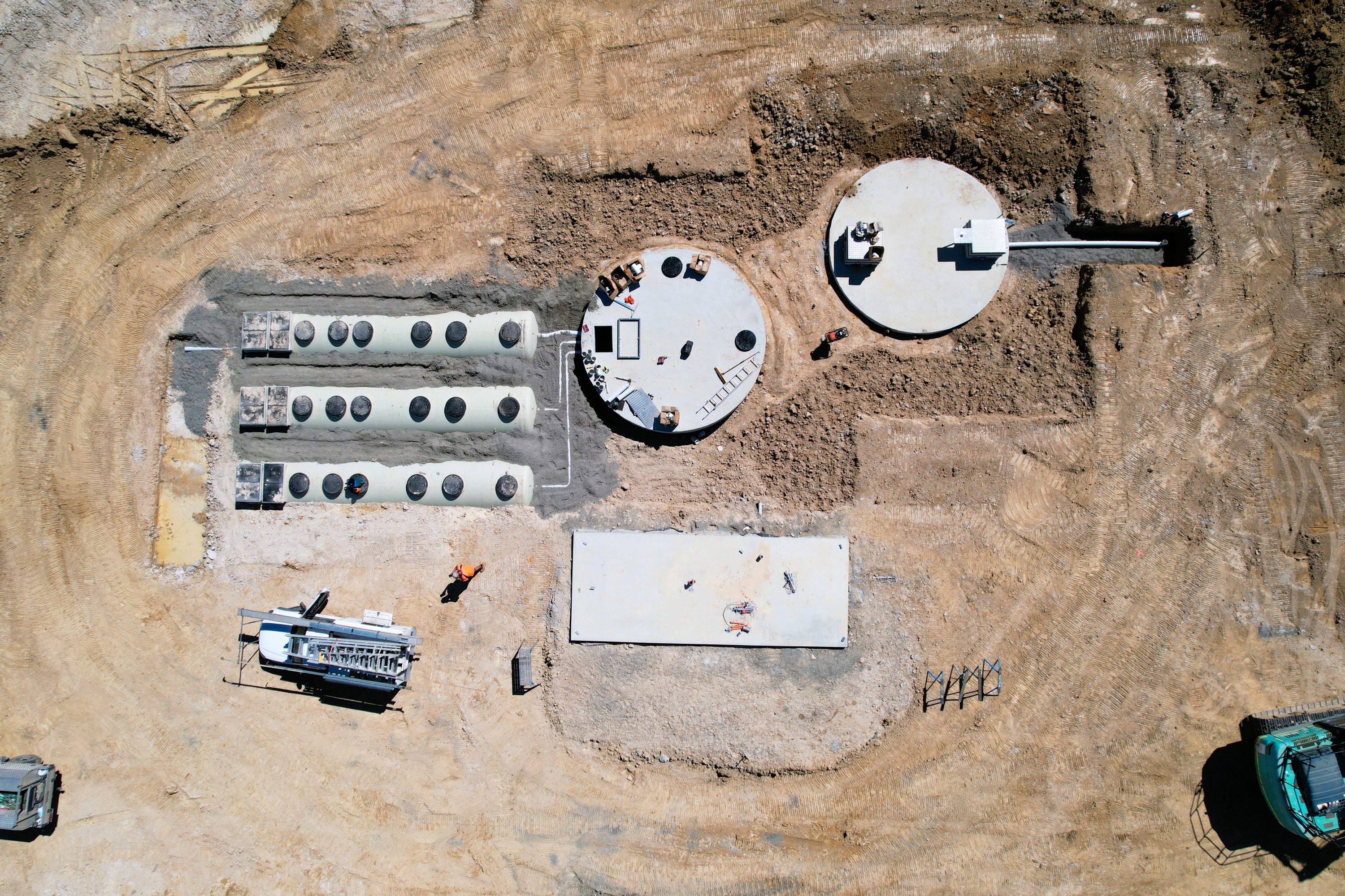 Aerial view of the Ashbourne Wastewater Scheme WWTP.